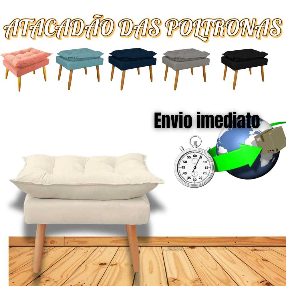 PUFF OPALAK ALMOFADADO ATACADAO DAS POLTRONA. em Oferta na Shopee