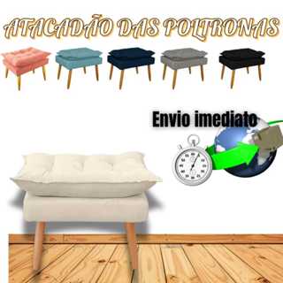 PUFF OPALAK ALMOFADADO ATACADAO DAS POLTRONA. em Oferta na Shopee
