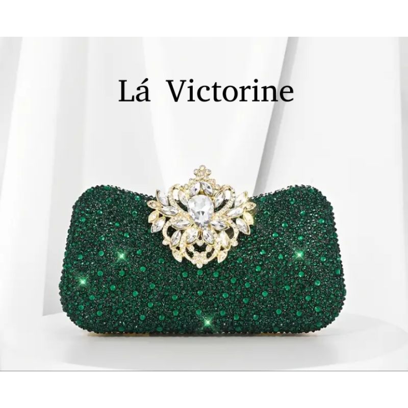 Bolsa feminina pedras verde esmeralda alça corrente banhado a ouro festas casamento/formatura/madrinhas luxo elegantes