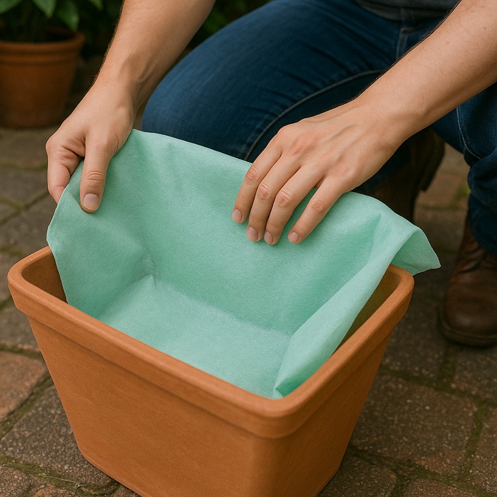 Manta de Drenagem Bidim para Vasos Evita Terra Vazando e Apodrecimento das Raízes