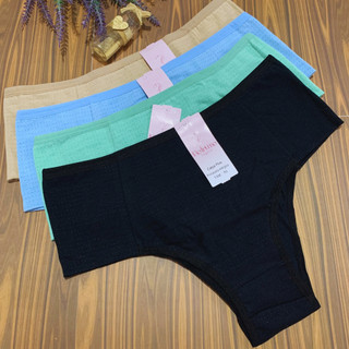 Kit 3 Calcinha Tangão Modeladora Plus Size Algodão Conforto Cintura Alta Dia a Dia Moda Feminina Moda Intima