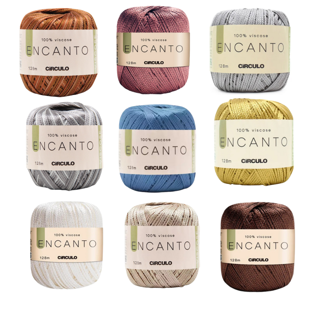 Linha Fio Encanto Para Croche 128m Circulo 100% Viscose em Oferta na Shopee