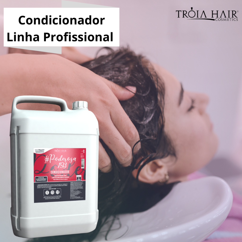 Condicionador Tróia Hair Poderosa 5L | Nutrição, Maciez e Brilho para Todos os Tipos de Cabelo