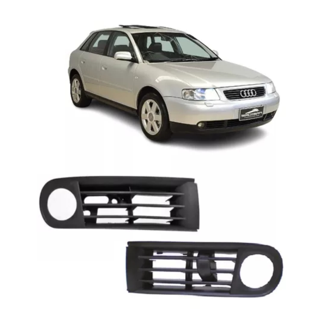 Par Grade Audi A3 Moldura Farol Milha 2001 2002 2003 2004 2005 2006 2007 E/D