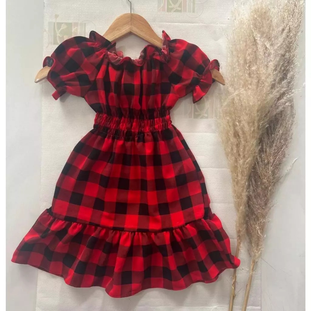 VESTIDO INFANTIL JUVENIL MENINA FESTA JUNINA #XADREZ