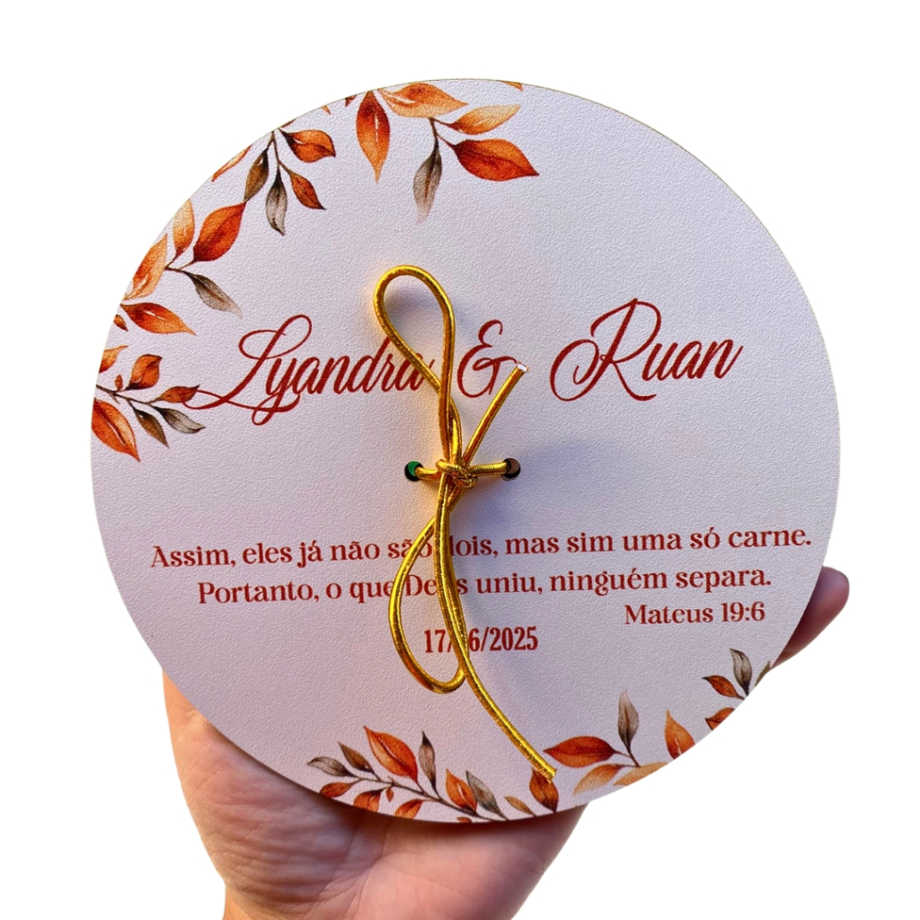 Porta Aliança Casamento Personalizado | Floral Terracota | envio em 24h