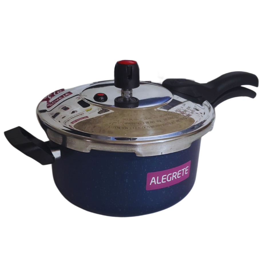 Panela Pressão 3,0l Antiaderente Alegrete Fechamento Externo Premium Cor Azul