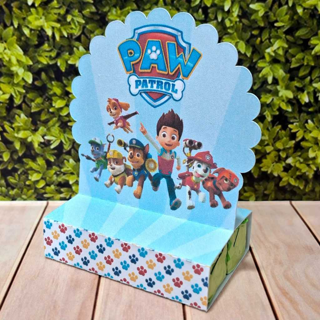 Porta Bis Personalizado para Lembrancinha de Festa, Aniversário Patrulha Canina Pegue e Monte