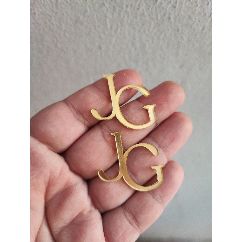 kit monograma casamento festas com 4 cm de altura letras juntas(largura proporcional ), em acrílico 2mm em Oferta na Shopee