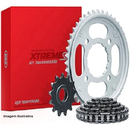 Kit Relação Transmissão sem Retentor Xtz 150 Crosser 2014/2023 - Vaz Xtremes Y04577XS