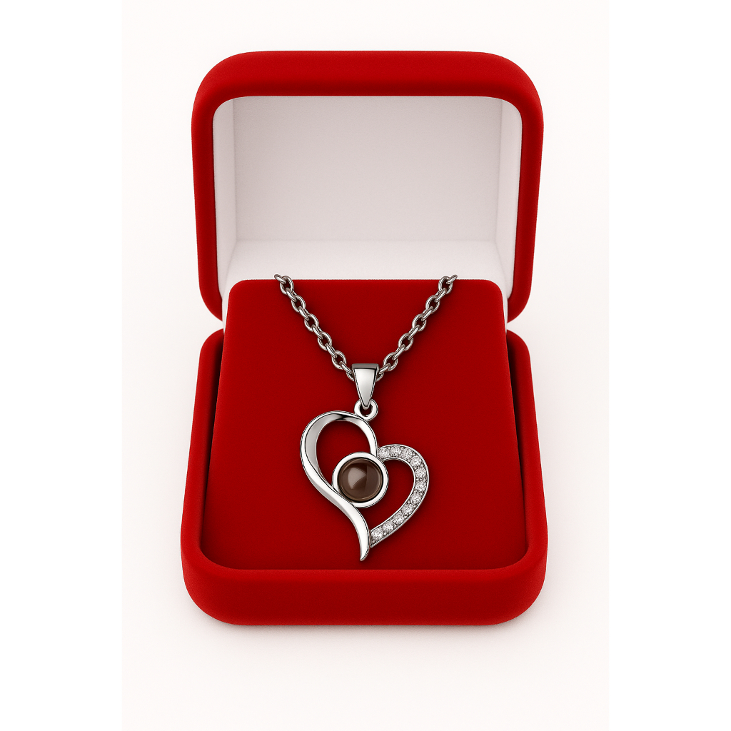 Imagem Colar Feminino Eu Te Amo em 100 Idiomas Línguas - Presente Romântico Criativo para Dia dos Namorados