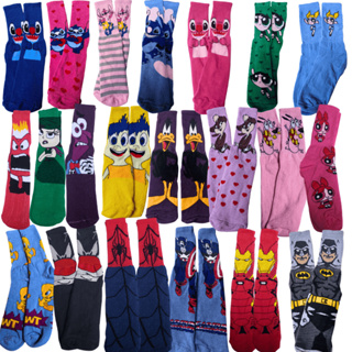 Meias Cano Longo Divertidas Personagens e Desenhos Engraçadas Para Homens Mulheres e Crianças em Oferta na Shopee