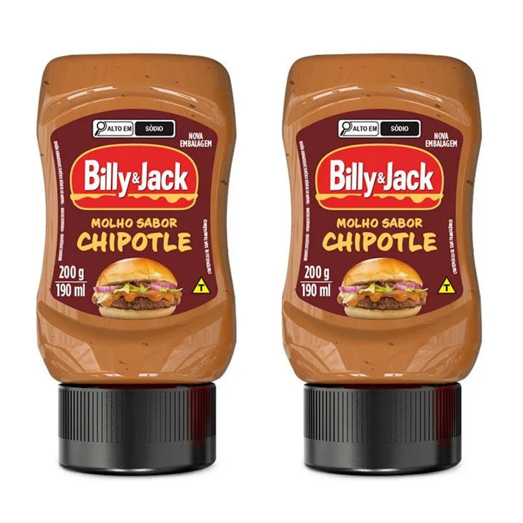Molho Billy & Jack Chipotle 200g - kit c/ 2 unds