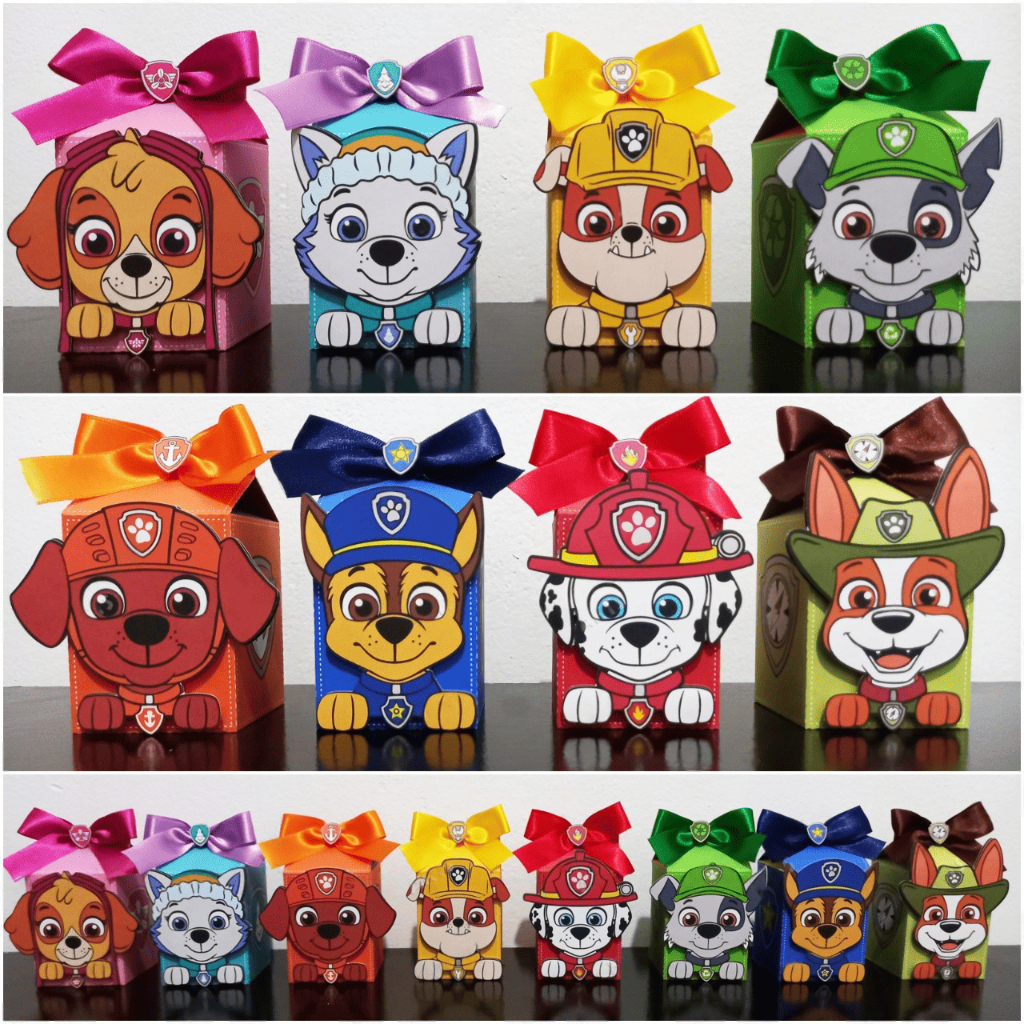 Caixa Milk Patrulha Canina com Apliques 3D | Personalizados | Lembrancinhas | Caixinhas Rostinhos