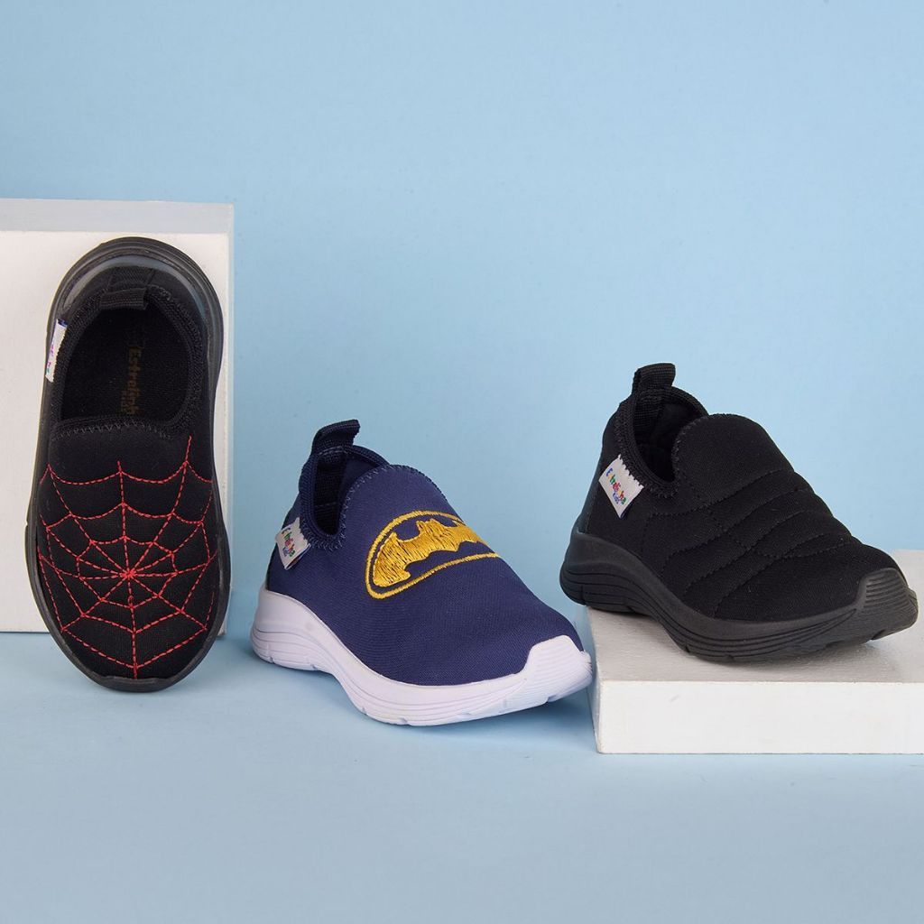 Tênis Infantil Menino Calce Fácil Bordado Escolar Casual Estiloso Leve e Confortável