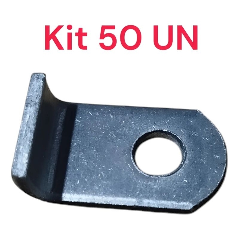 Porta cadeado dobrado KIT com 50 UN Soldar cantoneira orelha 34 X 20 mm furo 8 mm em Oferta na Shopee