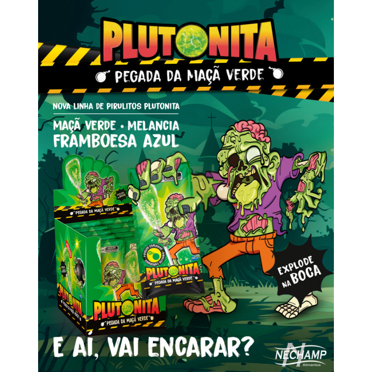 Pirulito Plutonita Explosivo 24 Uni Explosivo! 3 Sabores - Arcor Lançamento — imagem 2 de 2