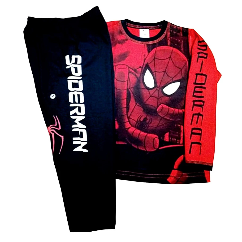 Conjunto infantil menino pijama 100% algodão confortável inverno meia estação