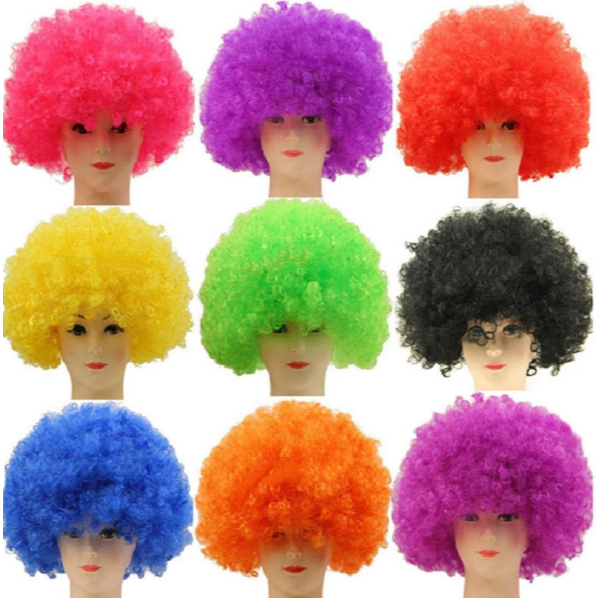 Peruca black power cacheado colorida várias cores fantasia cosplay ano novo carnaval