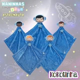 Naninha menino astronauta - mantinha menino astronauta - tema galáxia, nave, foguete