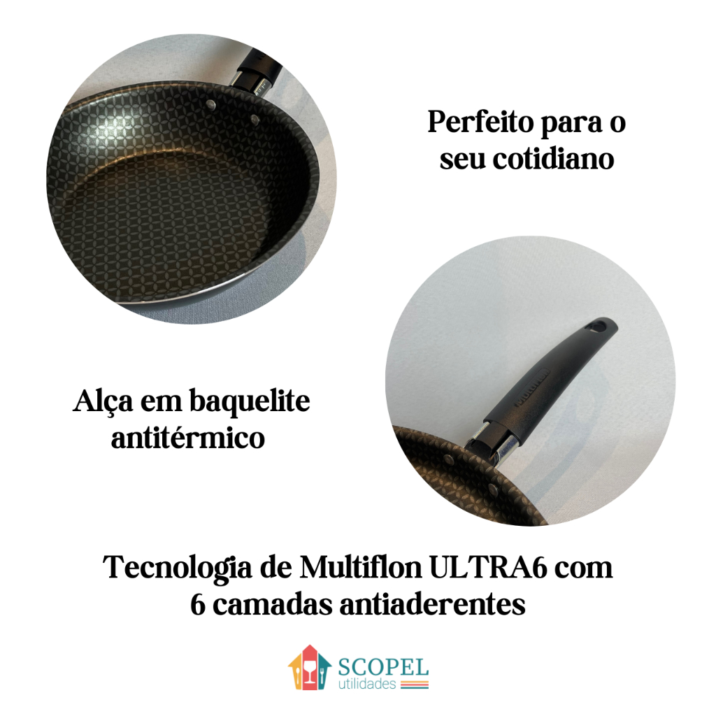 Frigideira Antiaderente linha Essencial Multiflon