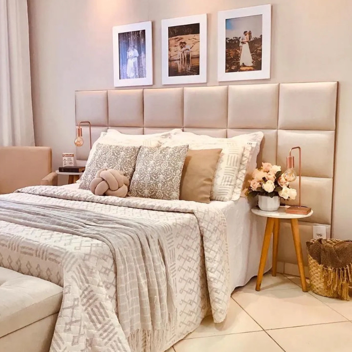 Cabeceira Premium Completa 40x30 Cama Casal Box Estofada - ENVIO IMEDIATO em Oferta na Shopee