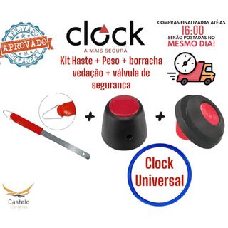 Kit Haste Clock + Peso + Borracha Vedação 4,5 lts + Valvula de segurança