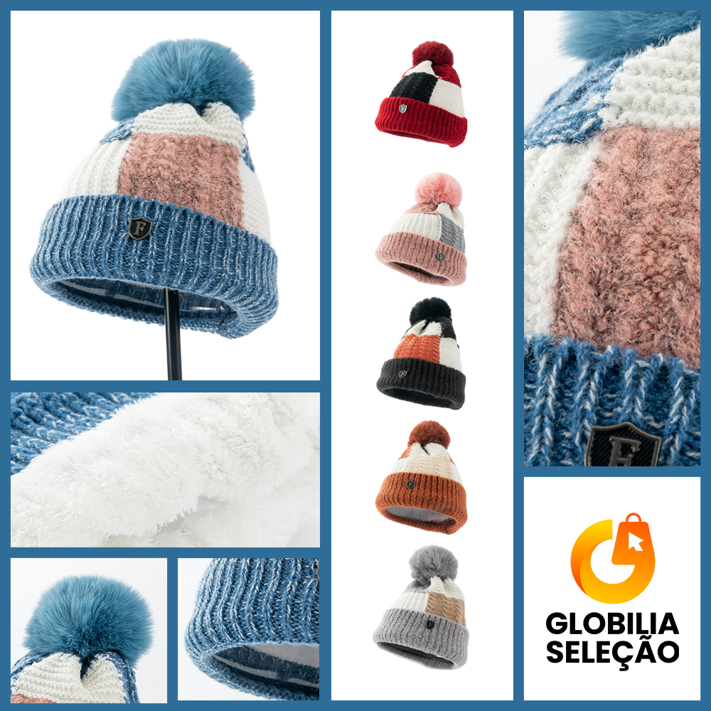 Gorro Touca Feminina Masculina Tricotado Quente Fashion KZ5146XP