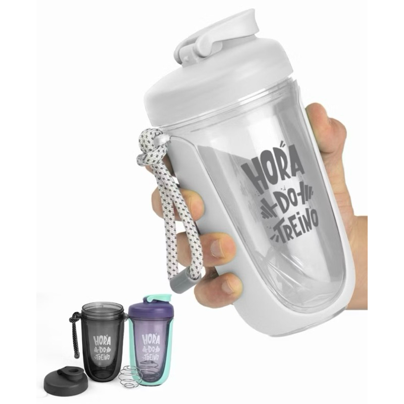 Coqueteleira squeeze esfera treino academia 550ml em Oferta na Shopee