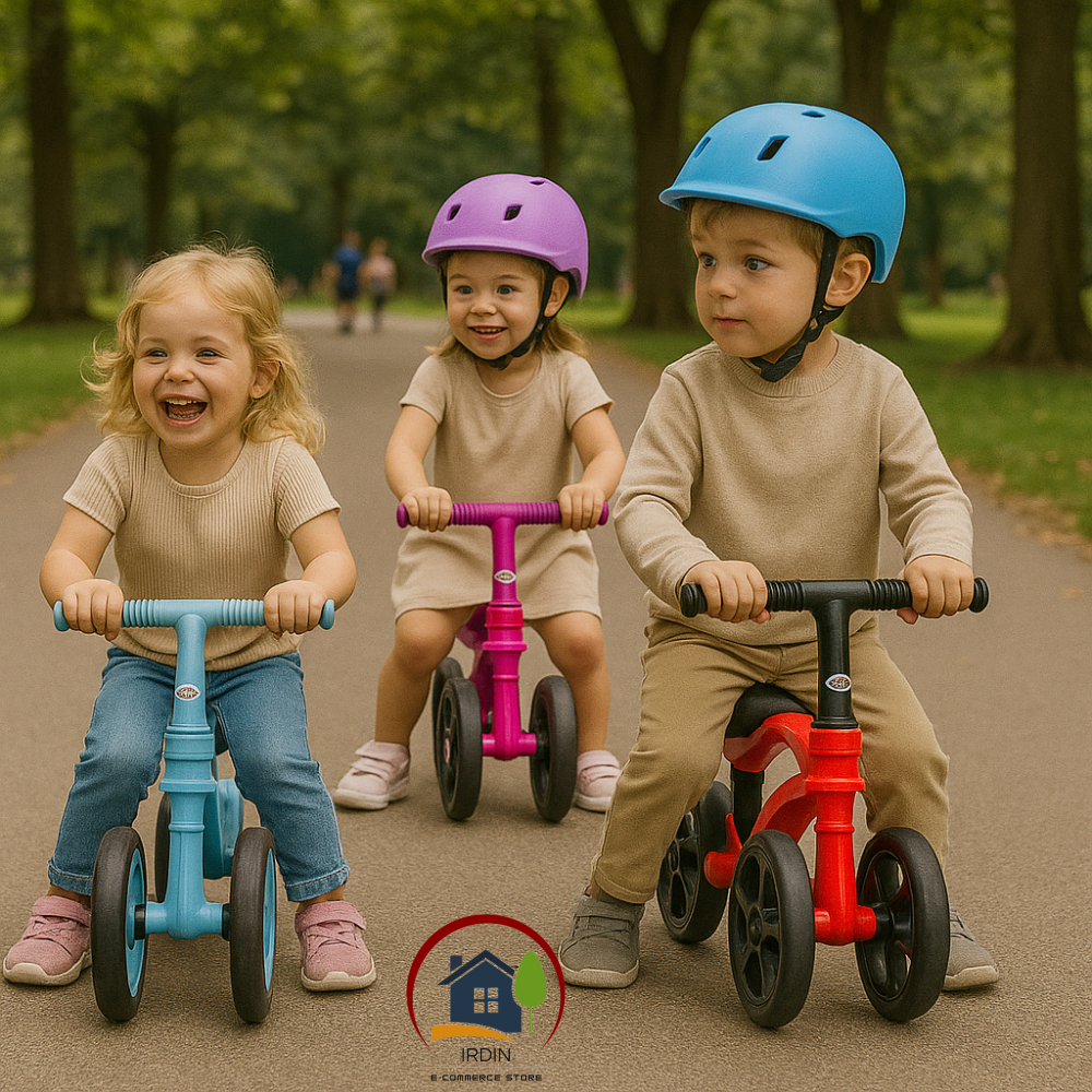 Bicicleta De Equilíbrio Andador Infantil Futurista Sem Pedal 4 Rodas Bebê Menino Menina