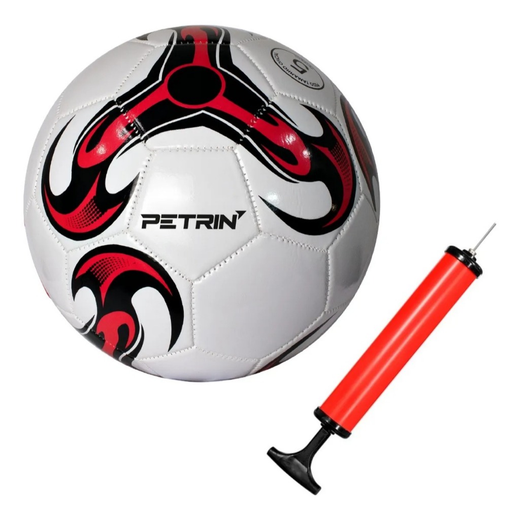 Bola De Futebol Campo Petrin + Bomba De Ar E Bico Futebol