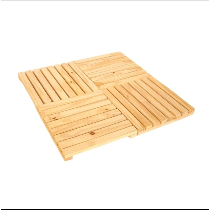 4 Deck de madeira modular 40x40 Pallet Palete.