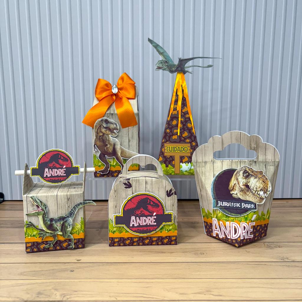 Kit de Festa Personalizado Dinossauros | Aniversário Jurassic World| Lembrancinha de festa Dinossauros