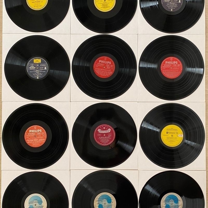 Disco de Vinil Lote com 5 unidades para decoração e artesanato 30 Centimetros