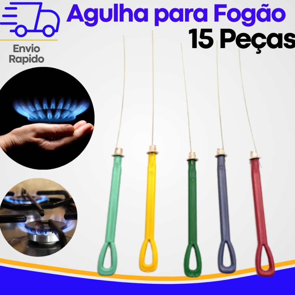 Desentupidor de Fogão 15 Unidades Limpeza Rápida e Fácil dos Bicos