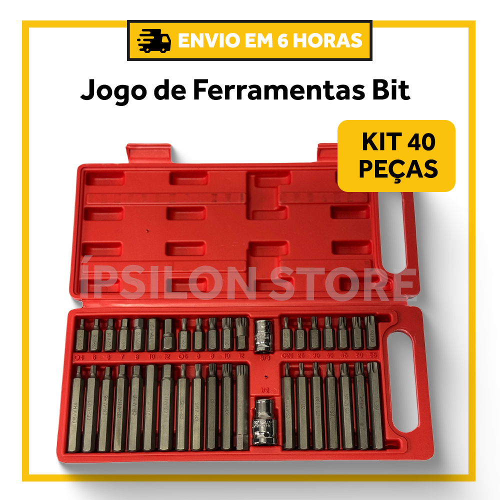 Kit Com 40 Peças De Ferramentas 40 Peças Bit Torx Allen Multidentado Crv De Alta Qualidade em Oferta na Shopee