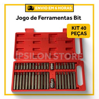Kit Com 40 Peças De Ferramentas 40 Peças Bit Torx Allen Multidentado Crv De Alta Qualidade