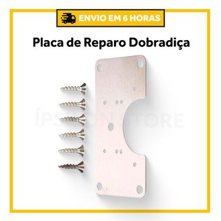 Kit Com 10 Placas De Reparo Para Dobradiças De Armário MDF - Ideal Para Conserto De Portas