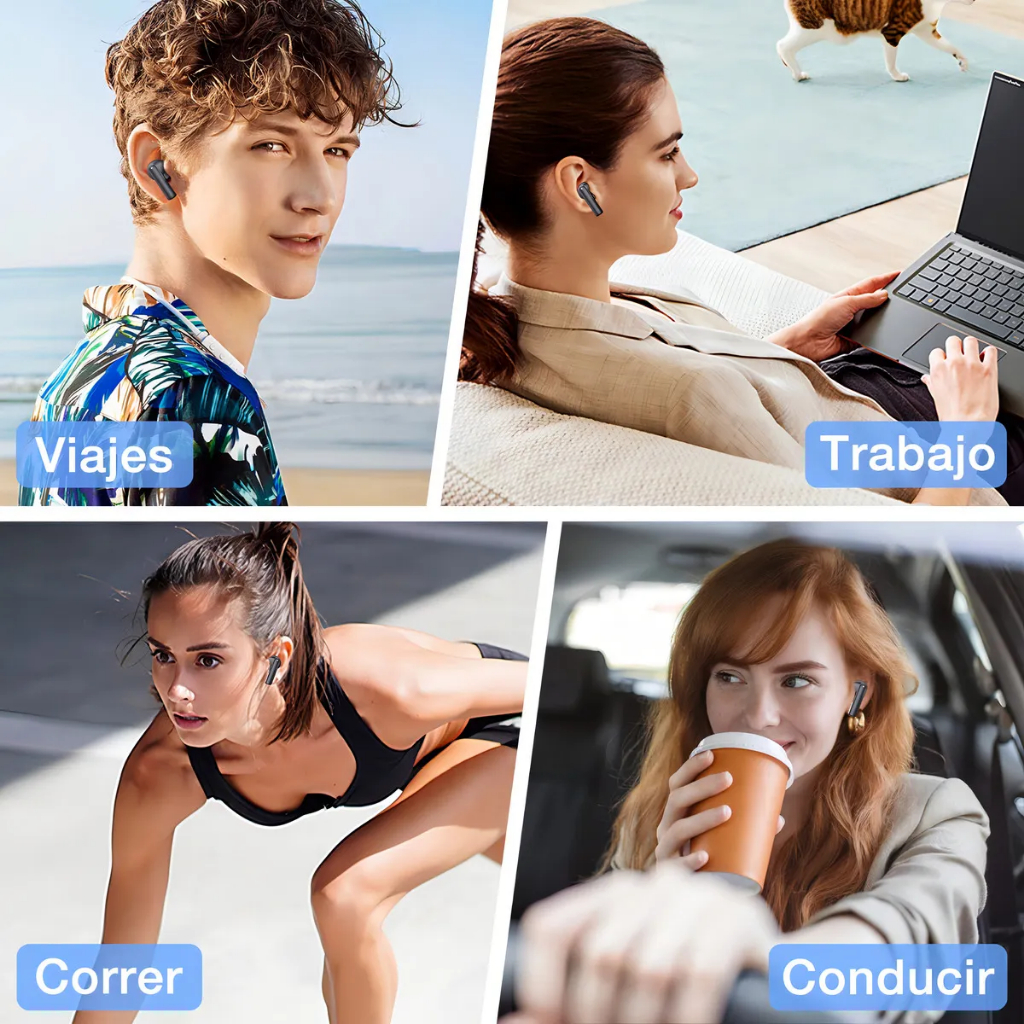 Fone de ouvido Bluetooth Sem Fio 1HORA AUT206 HT47 Som Áudio com Tecnologia Android IOS Celular Tablet Notebook Bateria - detalhe