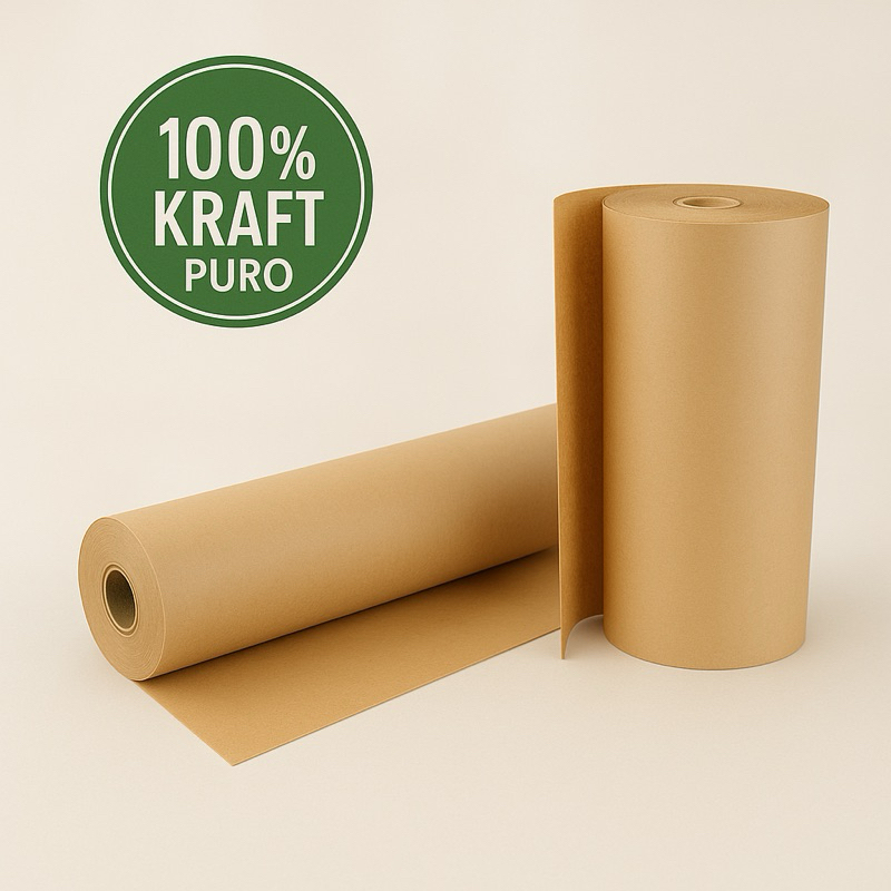 Papel Krafit 100% celulose 80gr 30cm, 40cm e 60cm em bobina monolucido