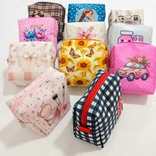 Necessaire Pequena Compacta Porta Maquiagem 10cm Organizador Feminino com Zíper em Oferta na Shopee