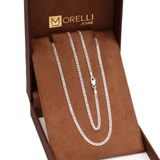 Kit Corrente + Pulseira Prata 925 Masculino Groumet 60cm 2mm – Original, Certificado, Garantia Vitalícia em Oferta na Shopee