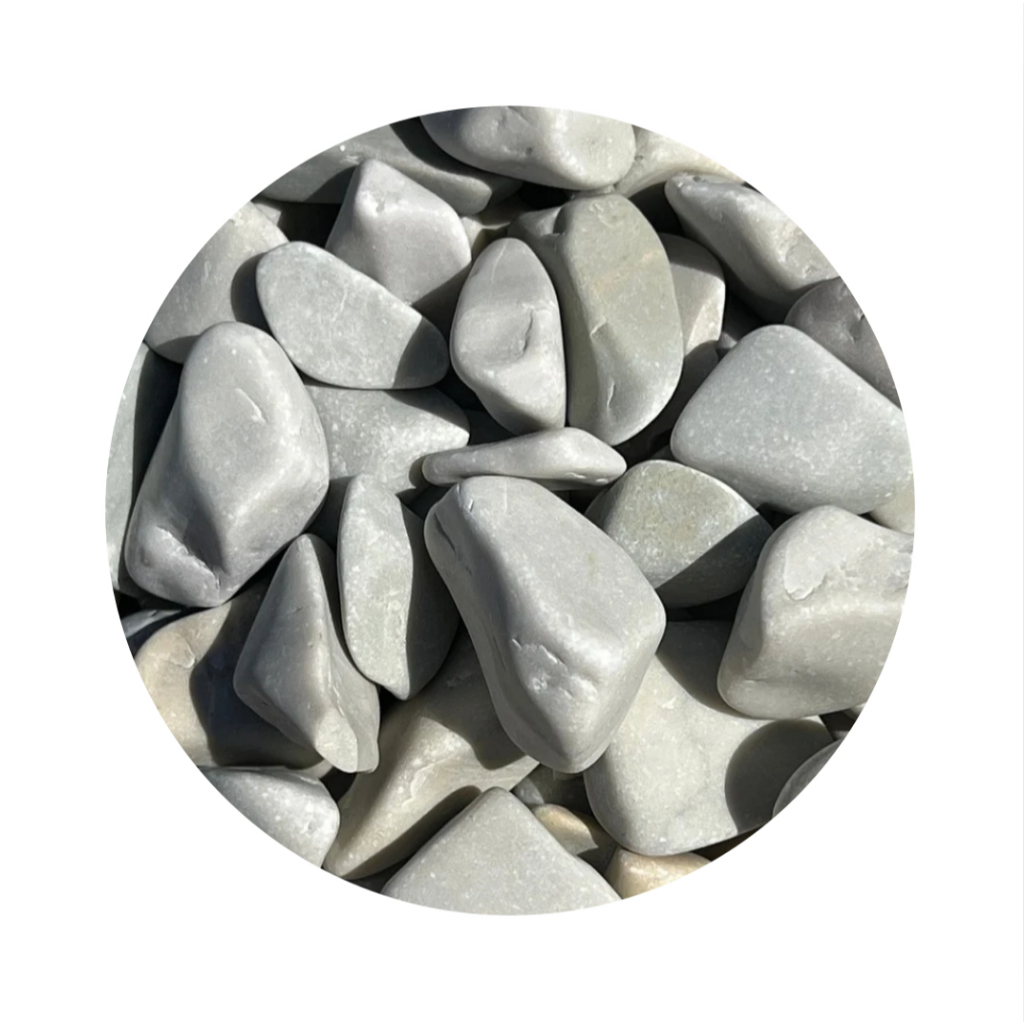 Pedra Marfim N°2 Seixo Decorativa para Vasos e Jardins Ornamentais Pacote de 10 Kg - Home & Living
