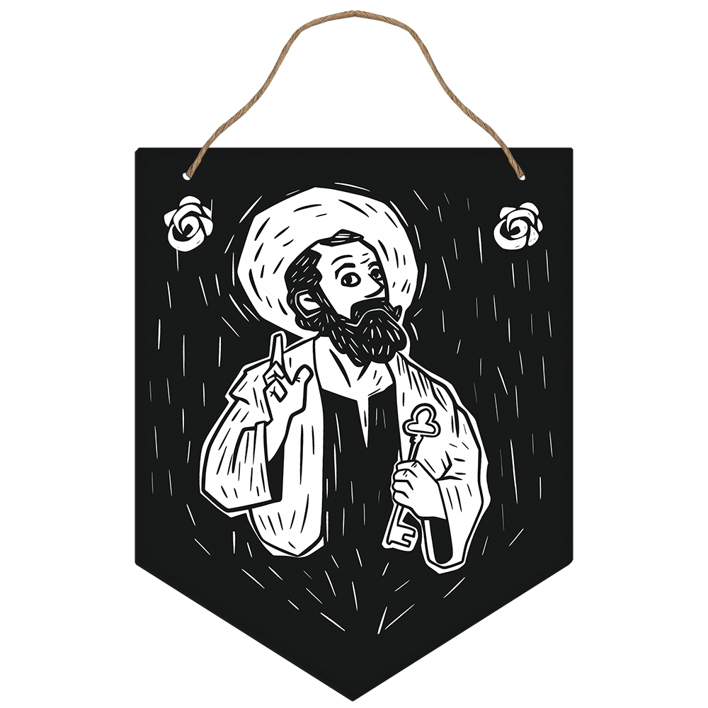 Placa Decorativa Xilogravura Flâmula Festa São João Batista Santo Nordeste Nordestino Cangaço