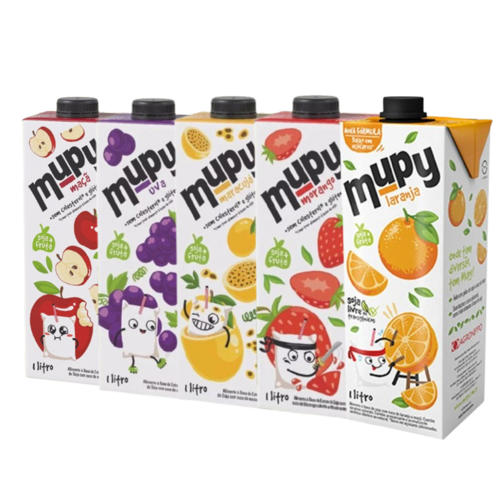 Suco Mupy Soja Diversos Sabores 1L - 4Unidades