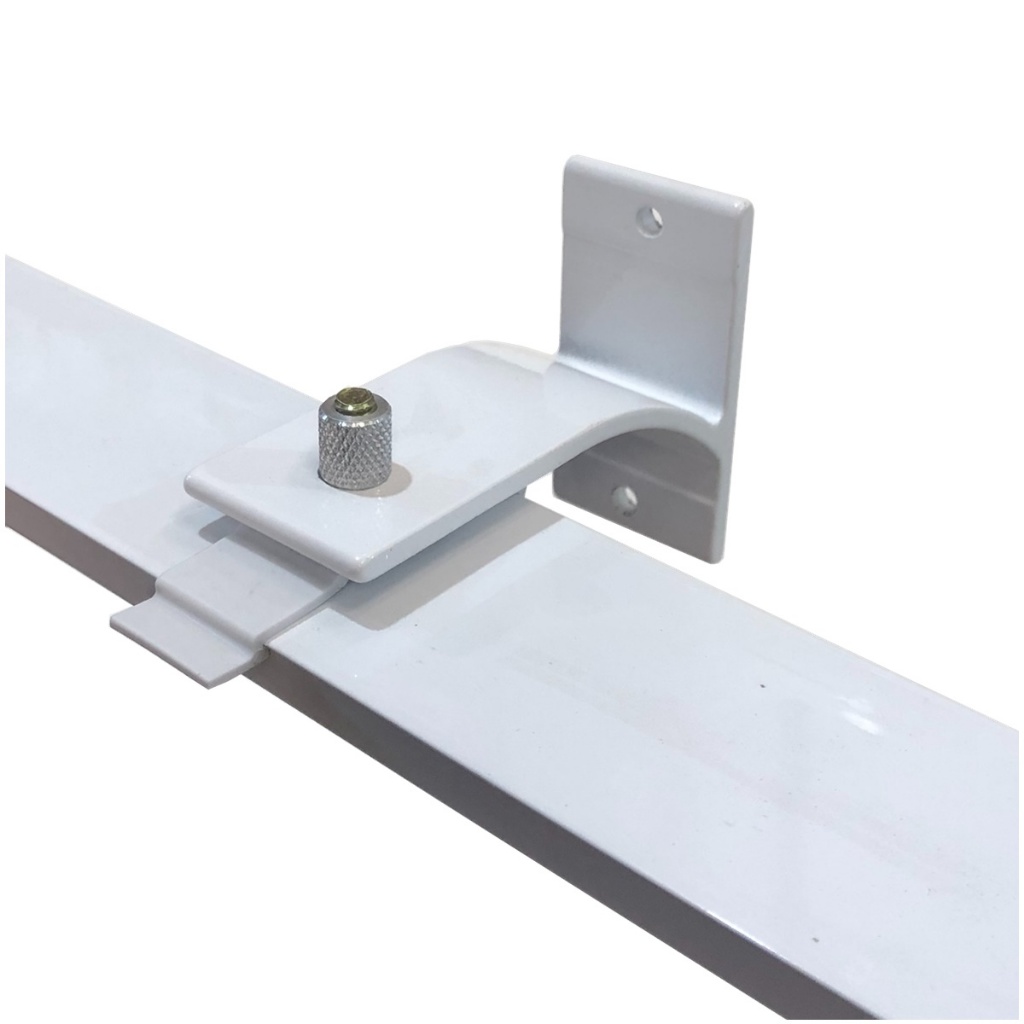 Trilho Suíço Duplo Maxi 49mm para Cortina de Alumínio 3,00 Metros Dividido com Suporte para Parede em Oferta na Shopee