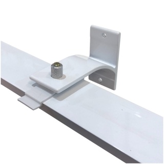 Trilho Suíço Duplo Maxi 49mm para Cortina de Alumínio 3,00 Metros Dividido com Suporte para Parede em Oferta na Shopee