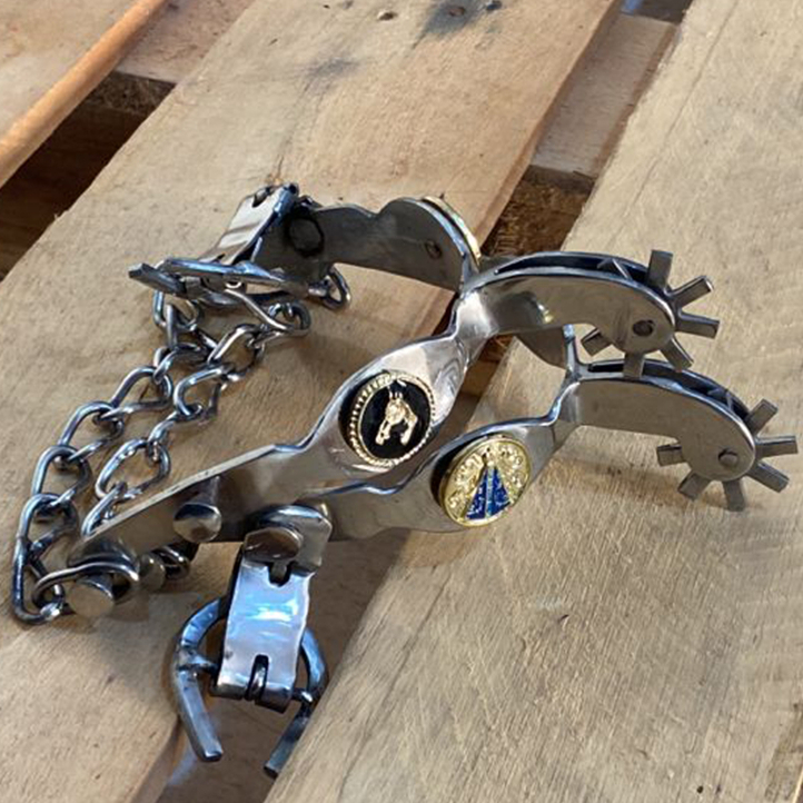 Espora Nossa Senhora Aparecida Inox Com Correia Envio Imediato