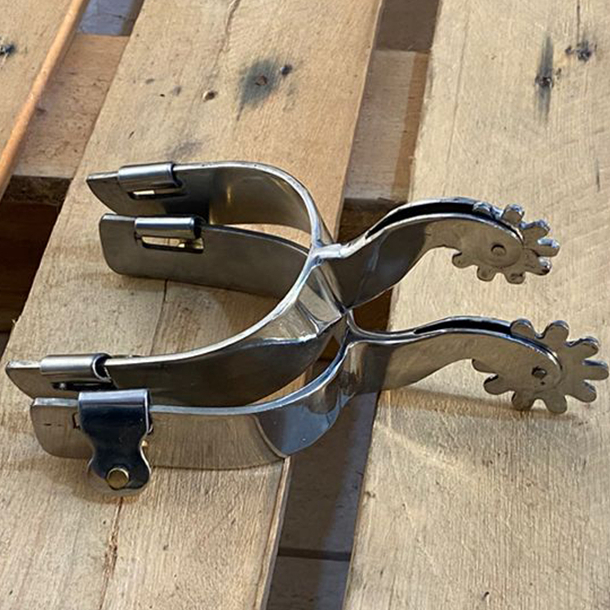 Espora Quarto de Milha Inox Doma Com Correia Envio Imediato