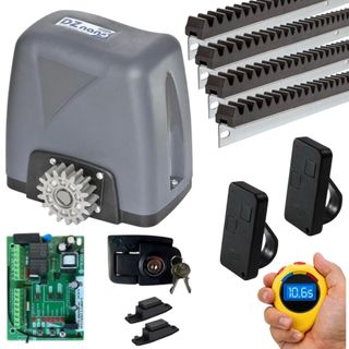 Kit Motor Portão Deslizante Completo Rossi 1/4 Dz Nano Turbo 600kg 3m